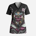 Manly Warringah Sea Eagles Scrub Top The Scream of Lightning Eyes - Indigenous Dot Ripping Effect