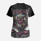 Manly Warringah Sea Eagles Scrub Top The Scream of Lightning Eyes - Indigenous Dot Ripping Effect