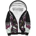 Manly Warringah Sea Eagles Sherpa Hoodie The Scream of Lightning Eyes - Indigenous Dot Ripping Effect