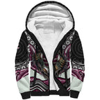 Manly Warringah Sea Eagles Sherpa Hoodie The Scream of Lightning Eyes - Indigenous Dot Ripping Effect