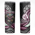 Manly Warringah Sea Eagles Skinny Tumbler The Scream of Lightning Eyes - Indigenous Dot Ripping Effect