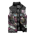 Manly Warringah Sea Eagles Sleeveless Puffer Jacket The Scream of Lightning Eyes - Indigenous Dot Ripping Effect
