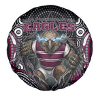 Manly Warringah Sea Eagles Spare Tire Cover The Scream of Lightning Eyes - Indigenous Dot Ripping Effect