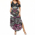 Manly Warringah Sea Eagles Summer Maxi Dress The Scream of Lightning Eyes - Indigenous Dot Ripping Effect