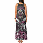 Manly Warringah Sea Eagles Tank Maxi Dress The Scream of Lightning Eyes - Indigenous Dot Ripping Effect