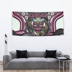 Manly Warringah Sea Eagles Tapestry The Scream of Lightning Eyes - Indigenous Dot Ripping Effect