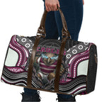 Manly Warringah Sea Eagles Travel Bag The Scream of Lightning Eyes - Indigenous Dot Ripping Effect