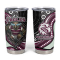 Manly Warringah Sea Eagles Tumbler Cup The Scream of Lightning Eyes - Indigenous Dot Ripping Effect