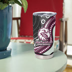 Manly Warringah Sea Eagles Tumbler Cup The Scream of Lightning Eyes - Indigenous Dot Ripping Effect