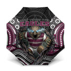 Manly Warringah Sea Eagles Umbrella The Scream of Lightning Eyes - Indigenous Dot Ripping Effect