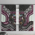 Manly Warringah Sea Eagles Window Curtain The Scream of Lightning Eyes - Indigenous Dot Ripping Effect