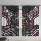 Manly Warringah Sea Eagles Window Curtain The Scream of Lightning Eyes - Indigenous Dot Ripping Effect