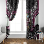 Manly Warringah Sea Eagles Window Curtain The Scream of Lightning Eyes - Indigenous Dot Ripping Effect