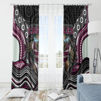 Manly Warringah Sea Eagles Window Curtain The Scream of Lightning Eyes - Indigenous Dot Ripping Effect