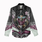 Manly Warringah Sea Eagles Women Casual Shirt The Scream of Lightning Eyes - Indigenous Dot Ripping Effect