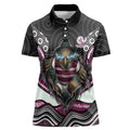 Manly Warringah Sea Eagles Women Polo Shirt The Scream of Lightning Eyes - Indigenous Dot Ripping Effect