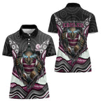 Manly Warringah Sea Eagles Women Polo Shirt The Scream of Lightning Eyes - Indigenous Dot Ripping Effect