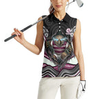 Manly Warringah Sea Eagles Women Sleeveless Polo Shirt The Scream of Lightning Eyes - Indigenous Dot Ripping Effect