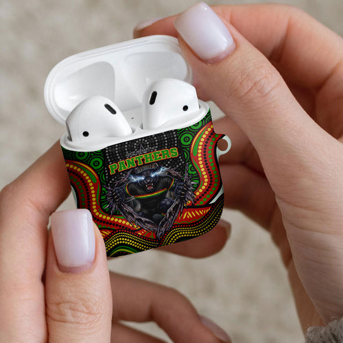 Penrith Panthers AirPods Case The Scream of Lightning Eyes - Indigenous Dot Ripping Effect