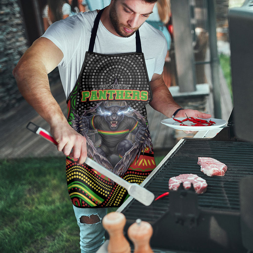Penrith Panthers Apron The Scream of Lightning Eyes - Indigenous Dot Ripping Effect