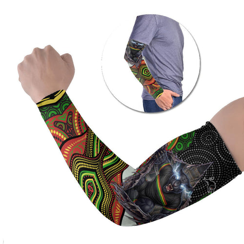 Penrith Panthers Arm Sleeves The Scream of Lightning Eyes - Indigenous Dot Ripping Effect