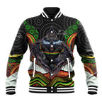 Penrith Panthers Baseball Jacket The Scream of Lightning Eyes - Indigenous Dot Ripping Effect