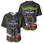 Penrith Panthers Baseball Jersey The Scream of Lightning Eyes - Indigenous Dot Ripping Effect