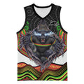 Penrith Panthers Basketball Jersey The Scream of Lightning Eyes - Indigenous Dot Ripping Effect