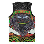 Penrith Panthers Basketball Jersey The Scream of Lightning Eyes - Indigenous Dot Ripping Effect