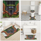 Penrith Panthers Bathroom Set The Scream of Lightning Eyes - Indigenous Dot Ripping Effect