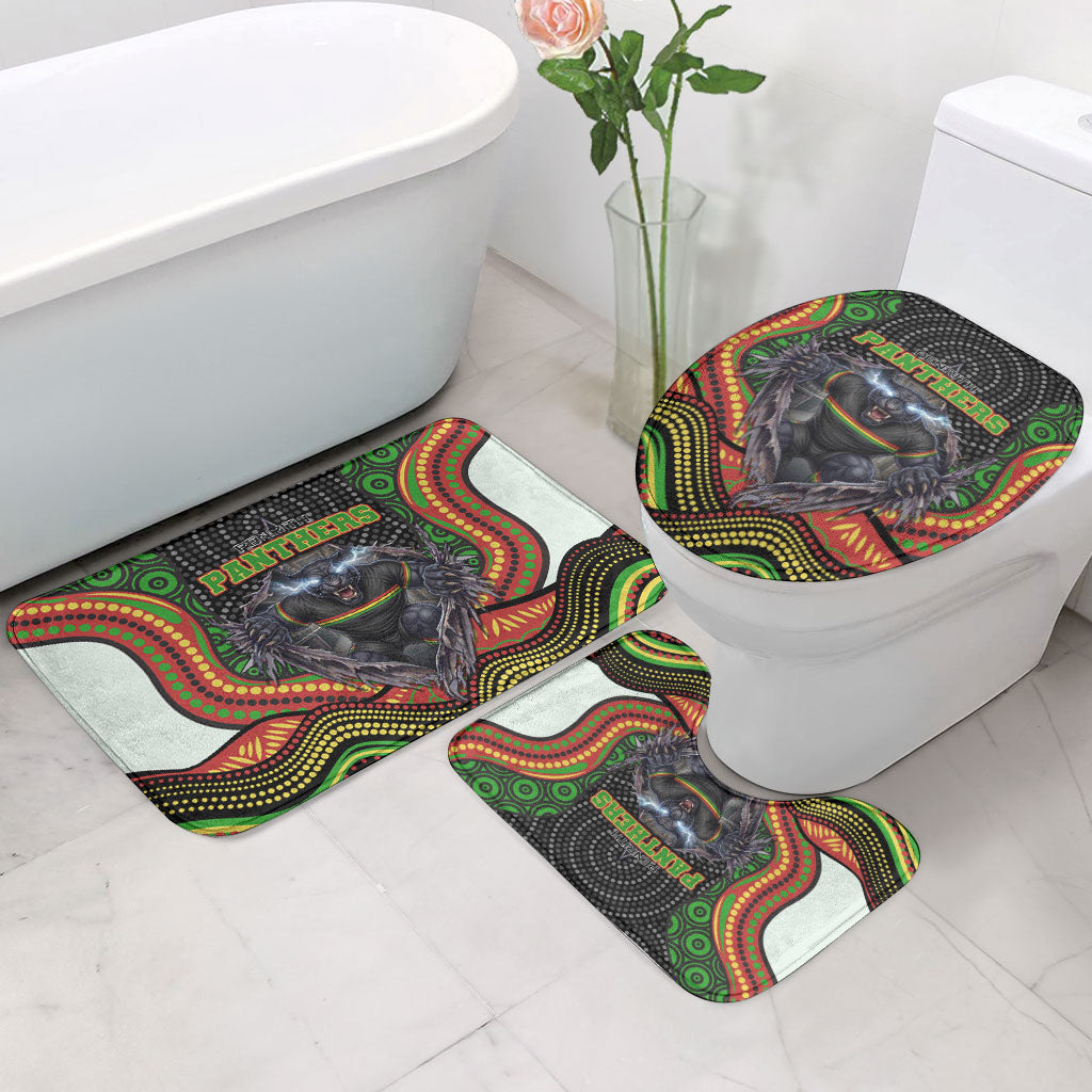 Penrith Panthers Bathroom Set The Scream of Lightning Eyes - Indigenous Dot Ripping Effect