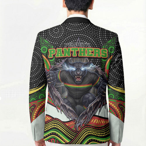 Penrith Panthers Blazer The Scream of Lightning Eyes - Indigenous Dot Ripping Effect