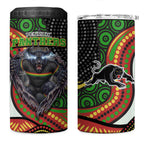 Penrith Panthers 4 in 1 Can Cooler Tumbler The Scream of Lightning Eyes - Indigenous Dot Ripping Effect