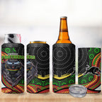 Penrith Panthers 4 in 1 Can Cooler Tumbler The Scream of Lightning Eyes - Indigenous Dot Ripping Effect