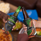 Penrith Panthers 4 in 1 Can Cooler Tumbler The Scream of Lightning Eyes - Indigenous Dot Ripping Effect