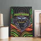 Penrith Panthers Canvas Wall Art The Scream of Lightning Eyes - Indigenous Dot Ripping Effect
