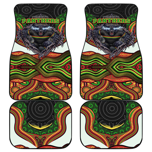 Penrith Panthers Car Mats The Scream of Lightning Eyes - Indigenous Dot Ripping Effect