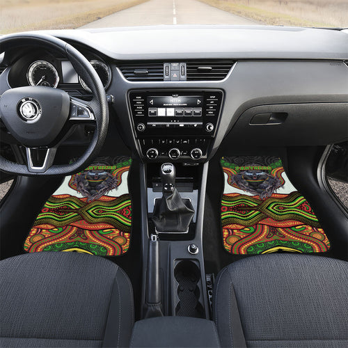 Penrith Panthers Car Mats The Scream of Lightning Eyes - Indigenous Dot Ripping Effect