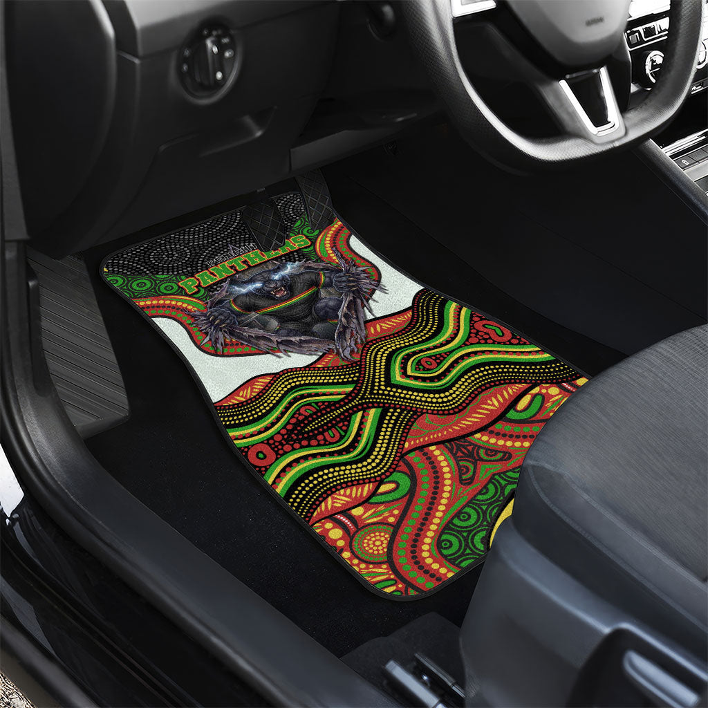 Penrith Panthers Car Mats The Scream of Lightning Eyes - Indigenous Dot Ripping Effect