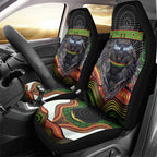 Penrith Panthers Car Seat Cover The Scream of Lightning Eyes - Indigenous Dot Ripping Effect