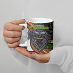 Penrith Panthers Ceramic Mug The Scream of Lightning Eyes - Indigenous Dot Ripping Effect
