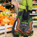 Penrith Panthers Grocery Bag The Scream of Lightning Eyes - Indigenous Dot Ripping Effect