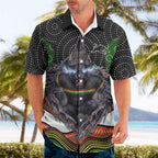 Penrith Panthers Hawaiian Shirt The Scream of Lightning Eyes - Indigenous Dot Ripping Effect