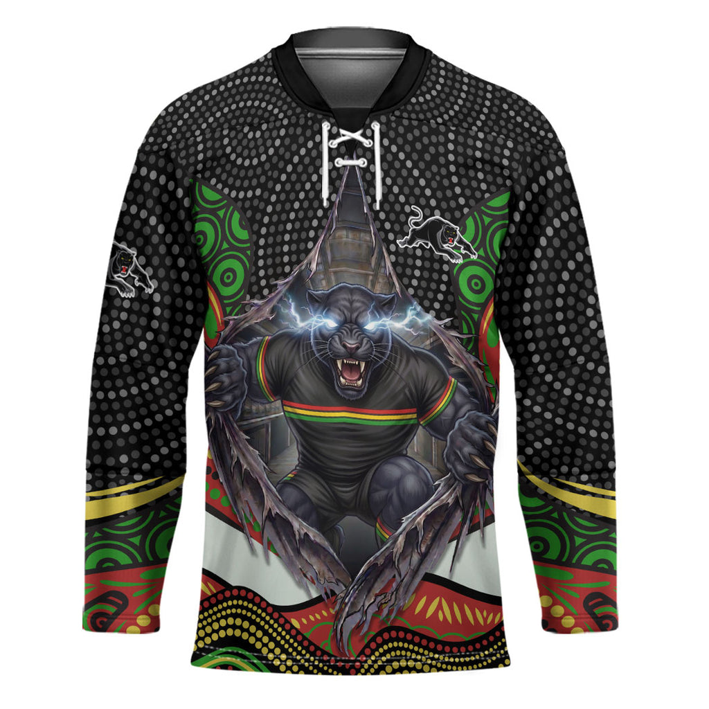 Penrith Panthers Hockey Jersey The Scream of Lightning Eyes - Indigenous Dot Ripping Effect