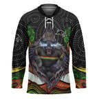 Penrith Panthers Hockey Jersey The Scream of Lightning Eyes - Indigenous Dot Ripping Effect