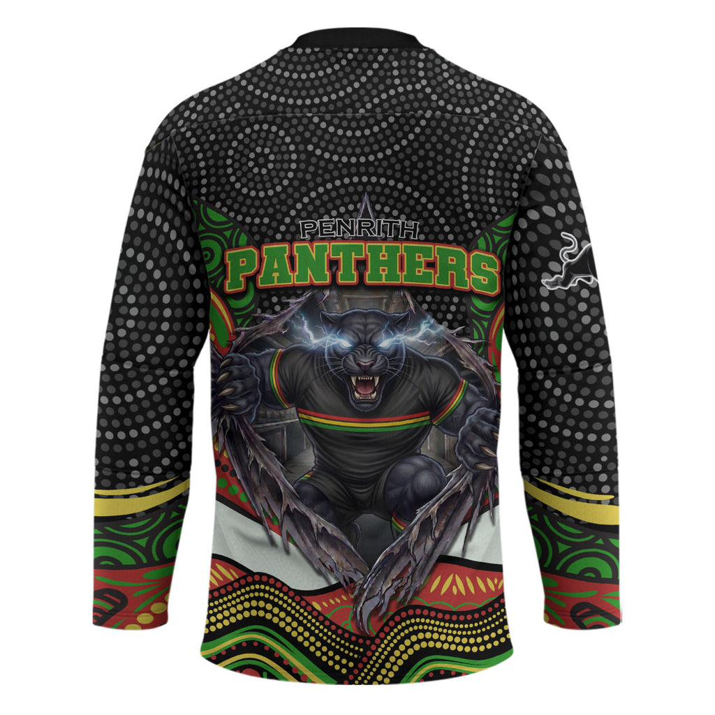 Penrith Panthers Hockey Jersey The Scream of Lightning Eyes - Indigenous Dot Ripping Effect