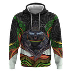 Penrith Panthers Hoodie The Scream of Lightning Eyes - Indigenous Dot Ripping Effect