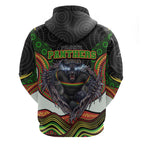 Penrith Panthers Hoodie The Scream of Lightning Eyes - Indigenous Dot Ripping Effect
