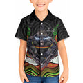 Penrith Panthers Kid Hawaiian Shirt The Scream of Lightning Eyes - Indigenous Dot Ripping Effect