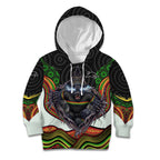 Penrith Panthers Kid Hoodie The Scream of Lightning Eyes - Indigenous Dot Ripping Effect
